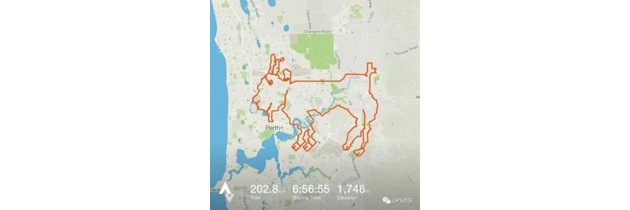自行车手用GPS画出山羊图案 共骑行202公里